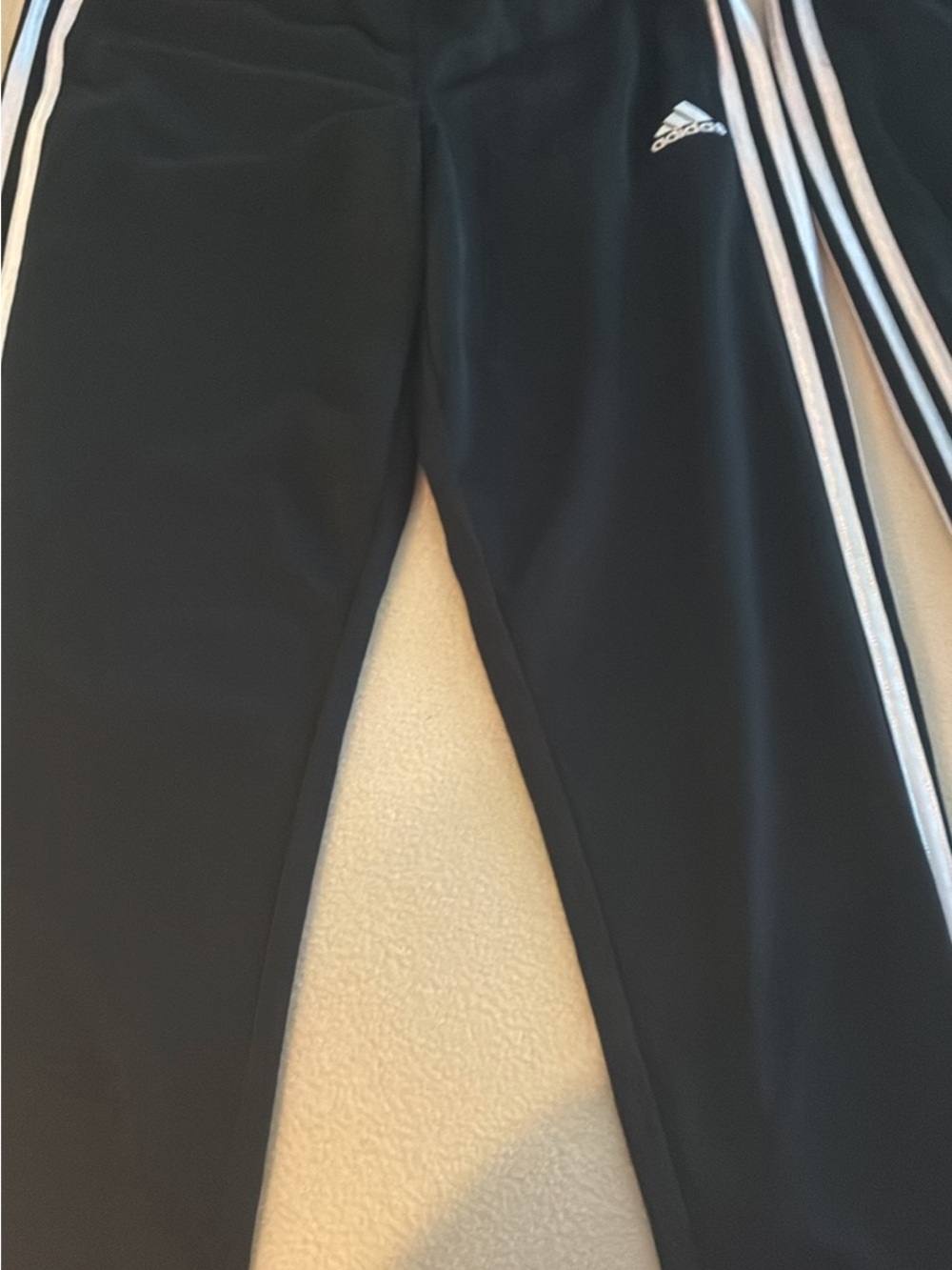 2 adidas & 1 PUMA  Kids Black Joggers with White Triple Stripes